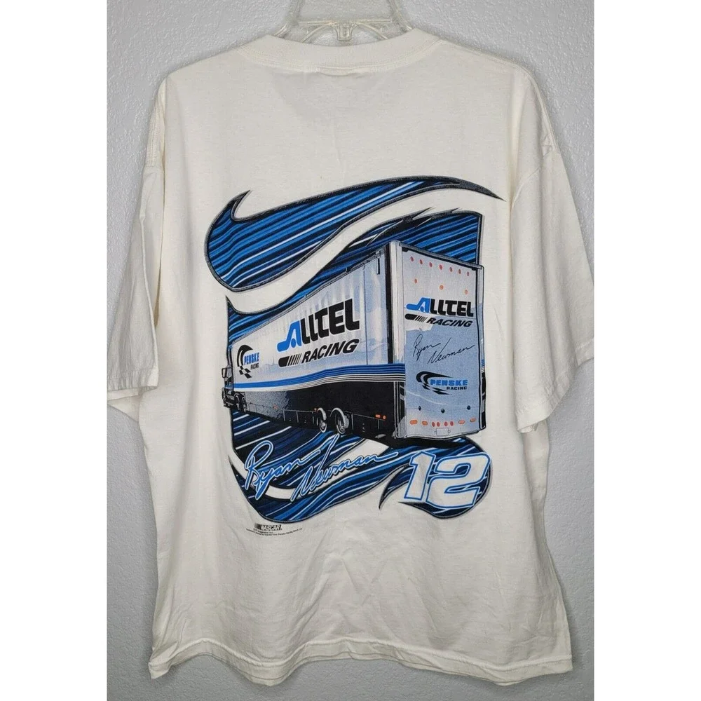 Ryan Newman Alltel‎ Racing NASCAR Men's XL T Shirt Double Sided #12 Chase Tag